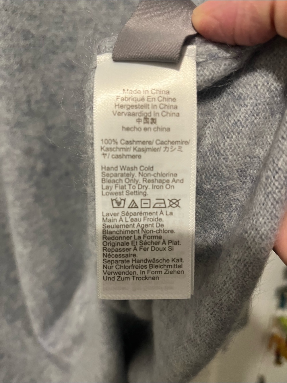 J. Crew Brushed Cashmere Relaxed Fit V-Neck, Sz M, Grey - Picture 9 of 12